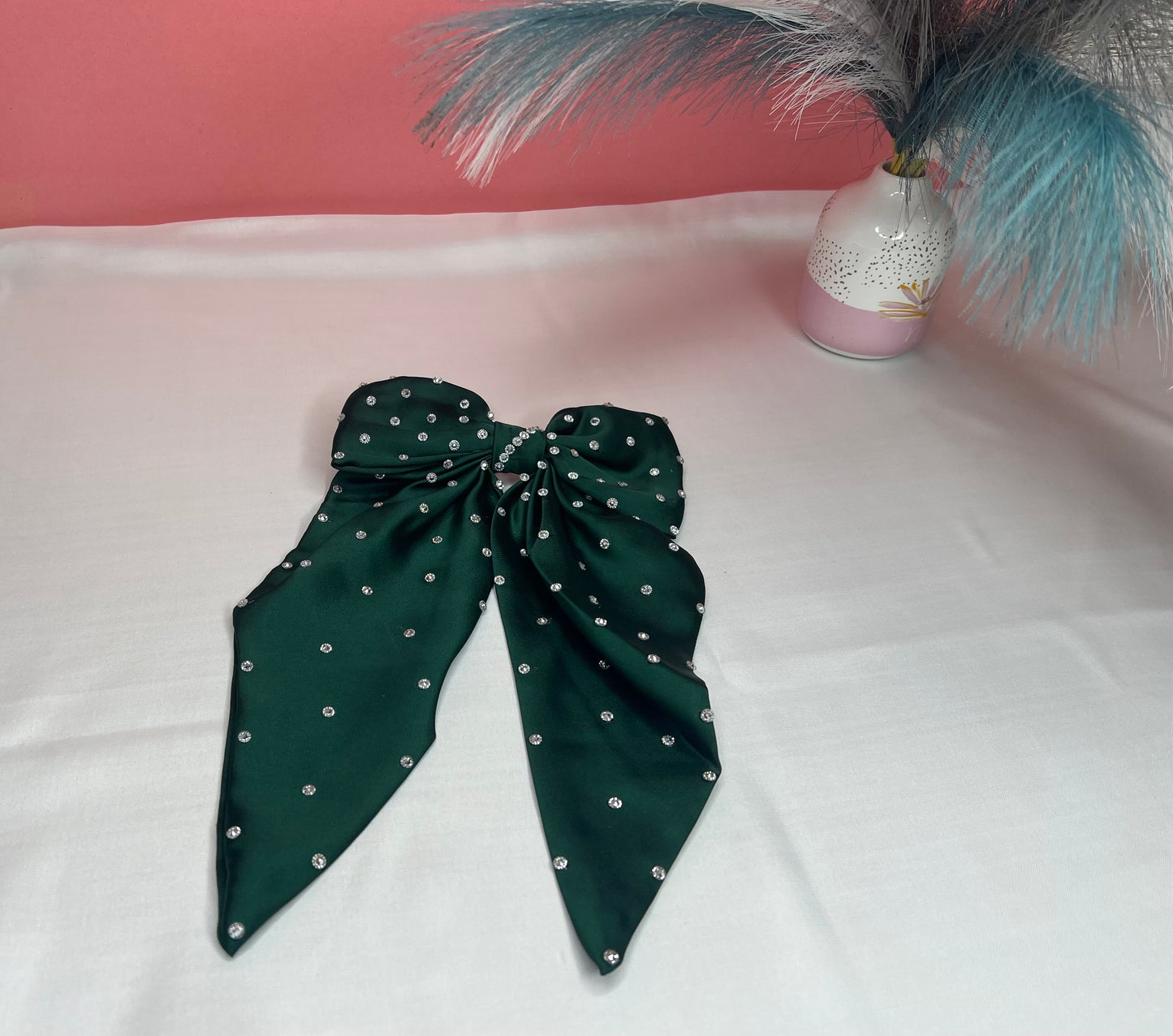 BEADED BOW CLIPS